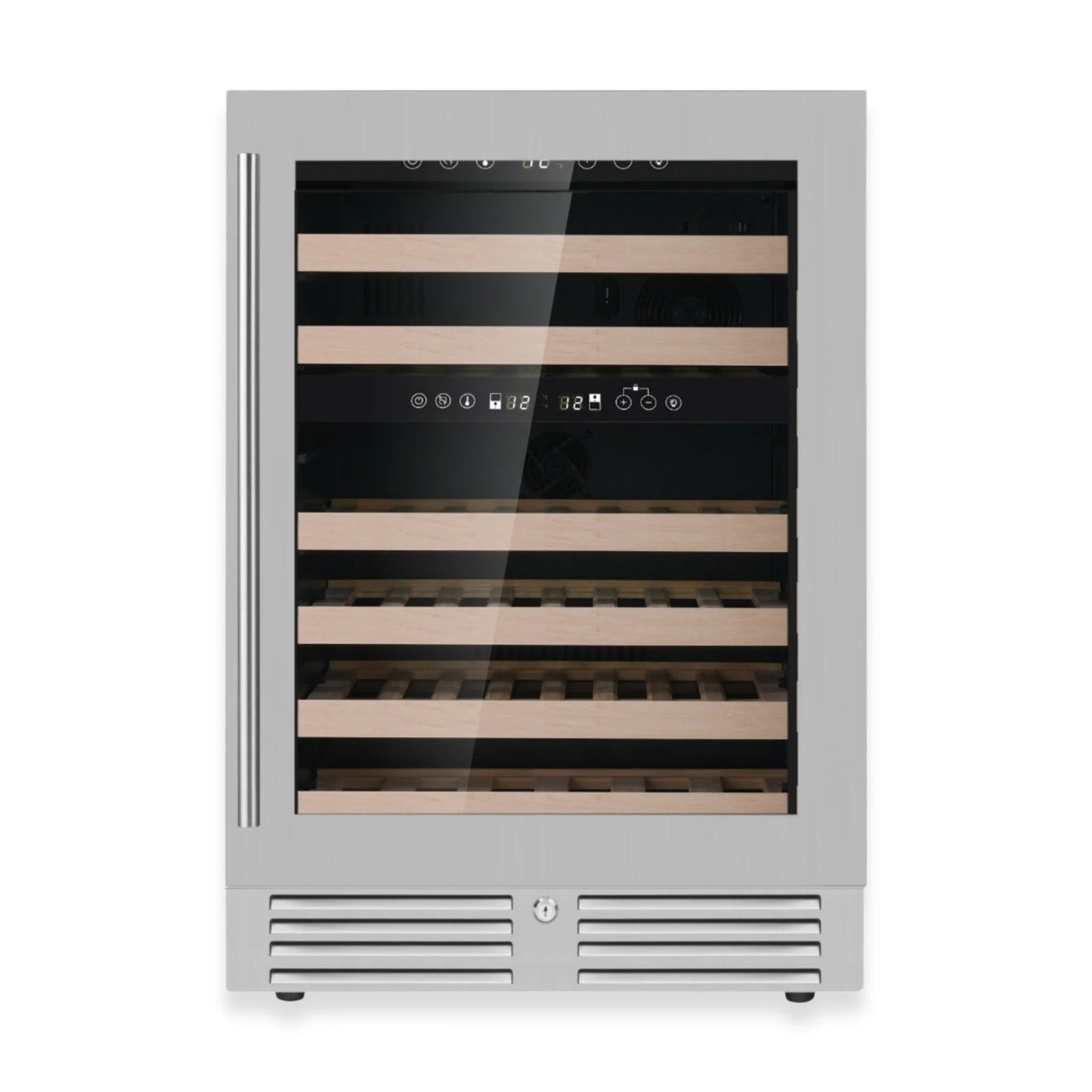 King's Bottle 24-Inch Under-Counter Dual Zone Wine Cooler with LOW E Glass Door