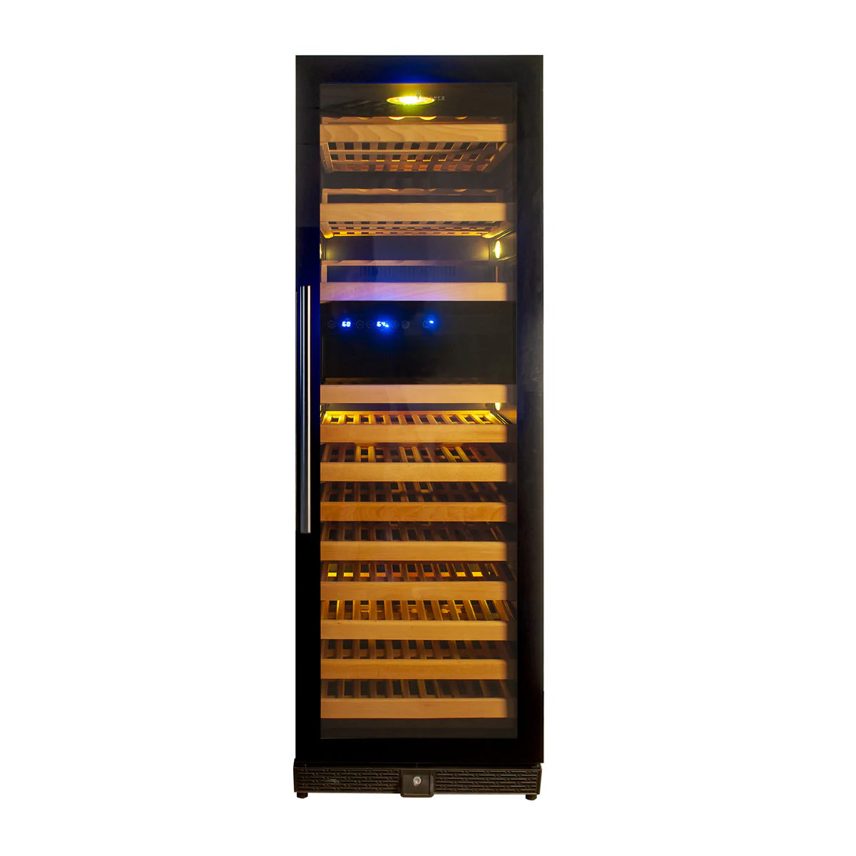 King's Bottle Tall Large Wine Refrigerator with Glass Door with Stainless Steel Trim