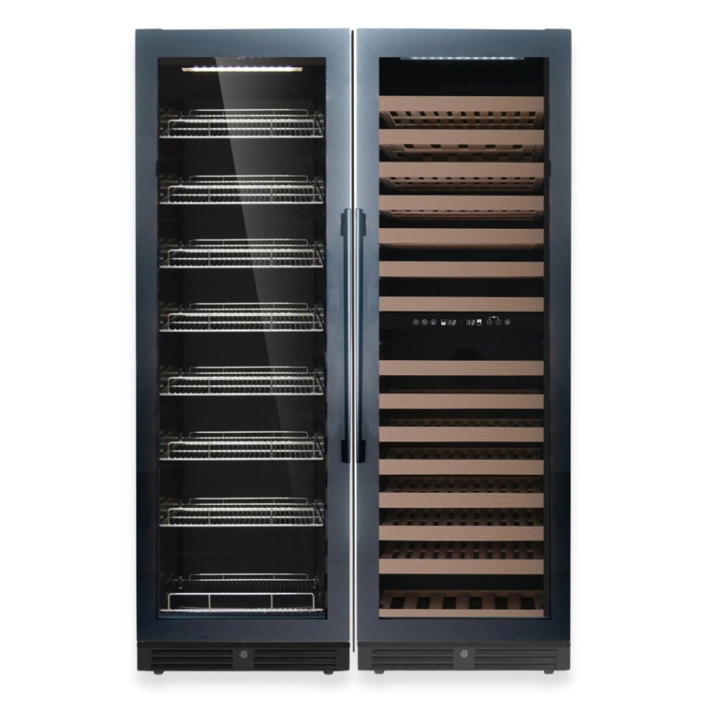 King's Bottle Ultimate Wine & Beverage Upright Refrigeration Combo with Triple Temp Zone