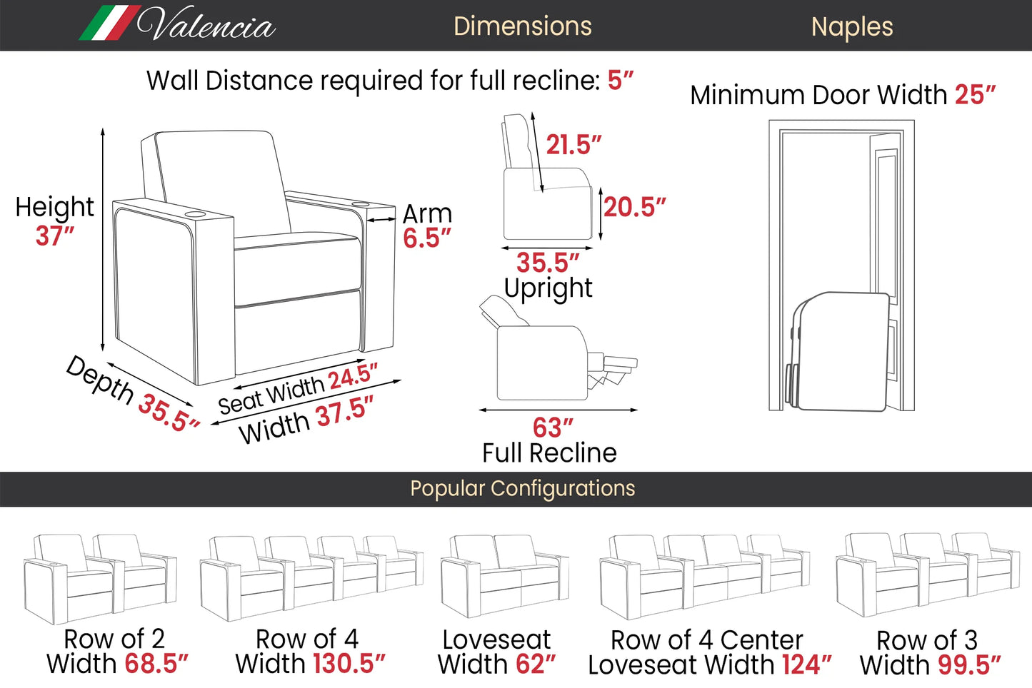 Valencia Seating Naples Prestige