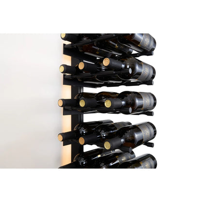 V Bar Floating Wine Rack - Single Spaced Label View Pegs