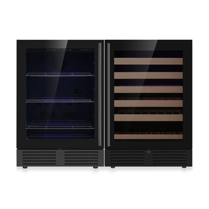 King's Bottle 48-Inch Under-Counter Wine & Beverage Refrigeration Combo with LOW-E Glass Door
