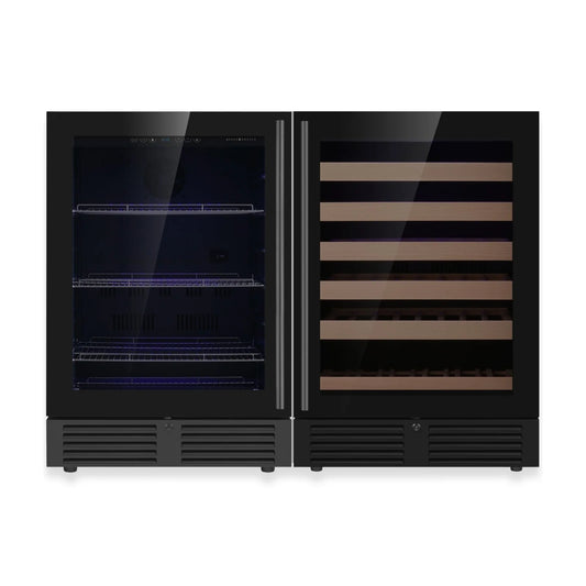 King's Bottle 48-Inch Under-Counter Wine & Beverage Refrigeration Combo with LOW-E Glass Door