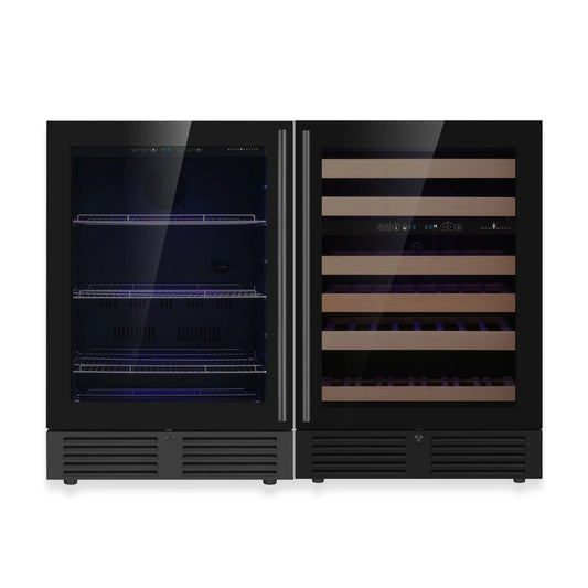 King's Bottle 48-Inch Under-Counter Wine & Beverage Refrigeration with 3 Temp Zones