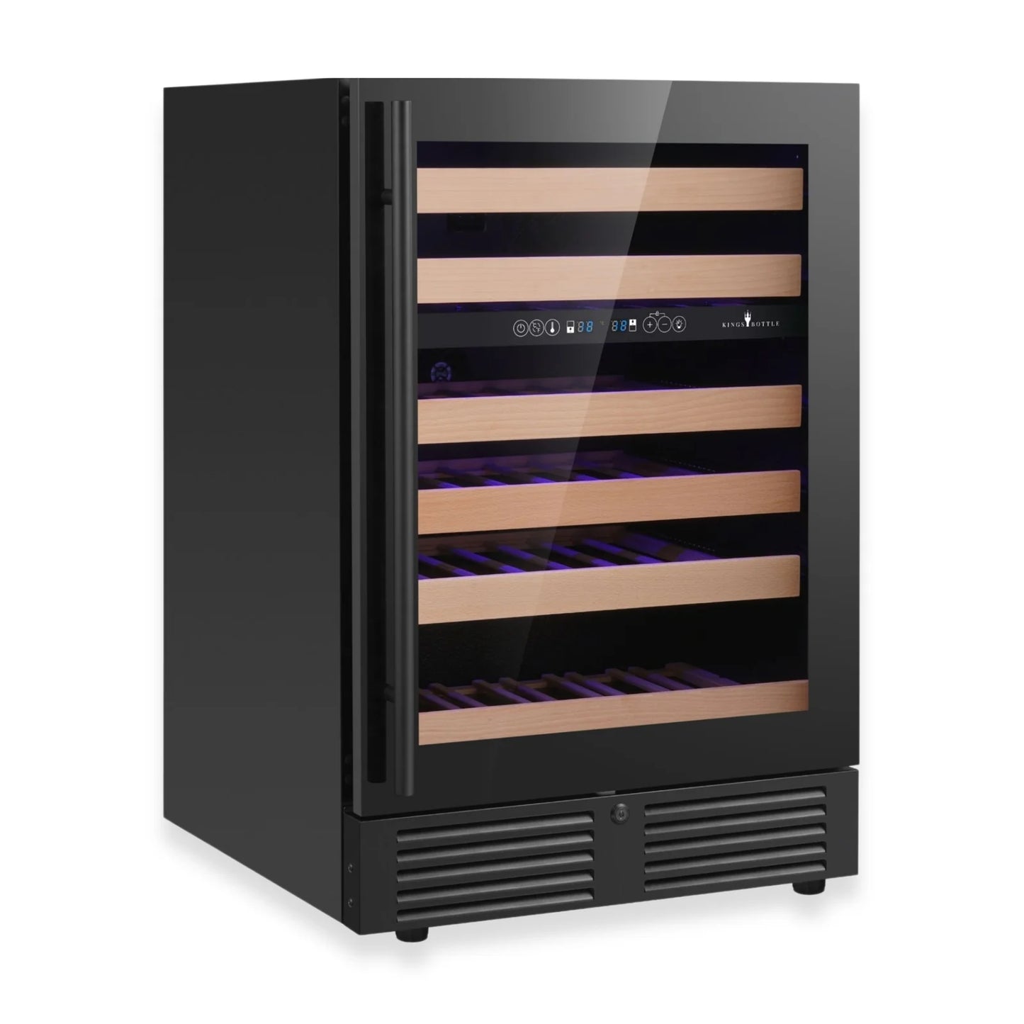 King's Bottle 24-Inch Under-Counter Dual Zone Wine Cooler with LOW E Glass Door