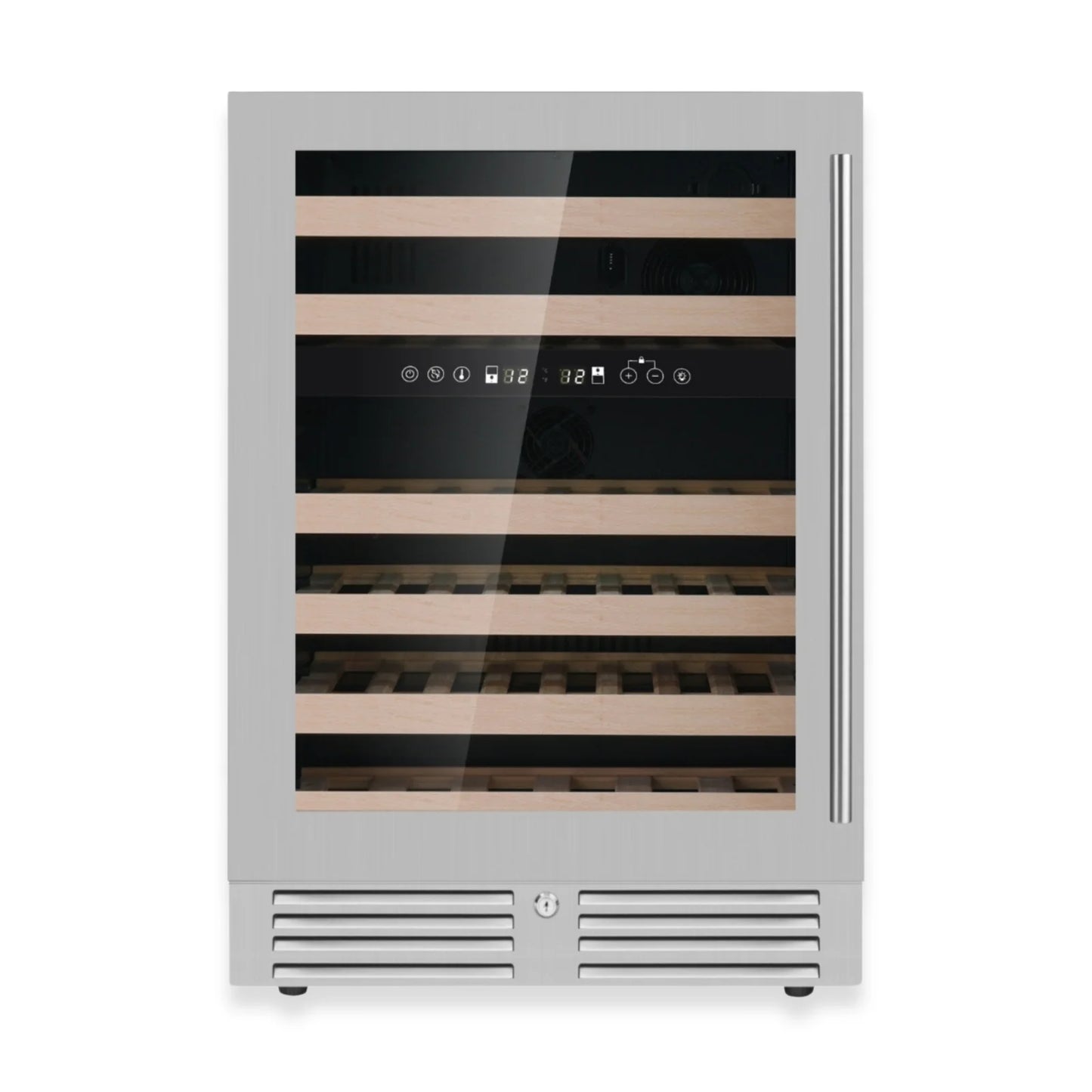 King's Bottle 24-Inch Under-Counter Dual Zone Wine Cooler with LOW E Glass Door