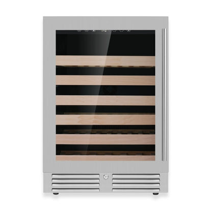 King's Bottle 24-Inch Under-Counter Single Zone Wine Cooler with LOW-E Glass Door