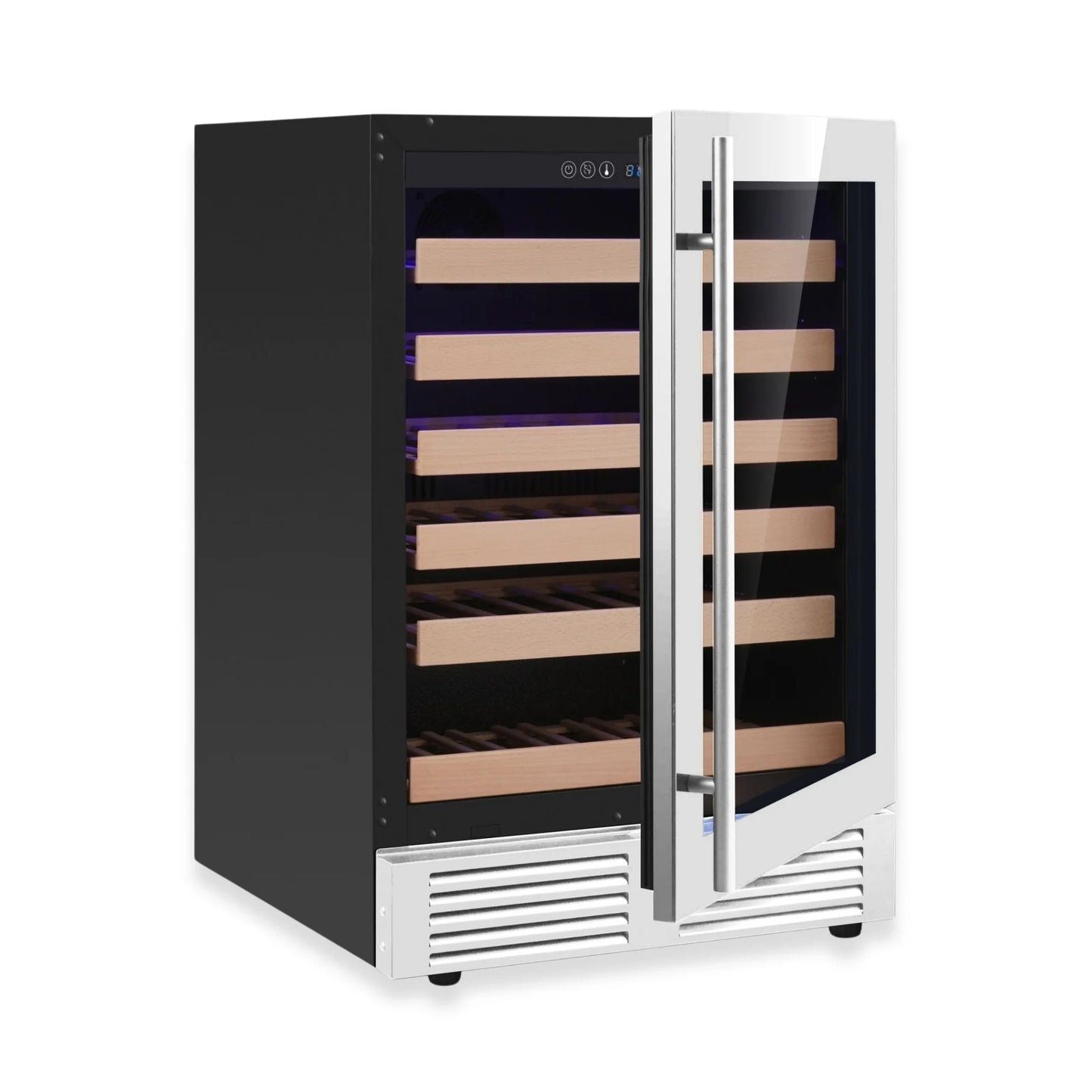 King's Bottle 24-Inch Under-Counter Single Zone Wine Cooler with LOW-E Glass Door