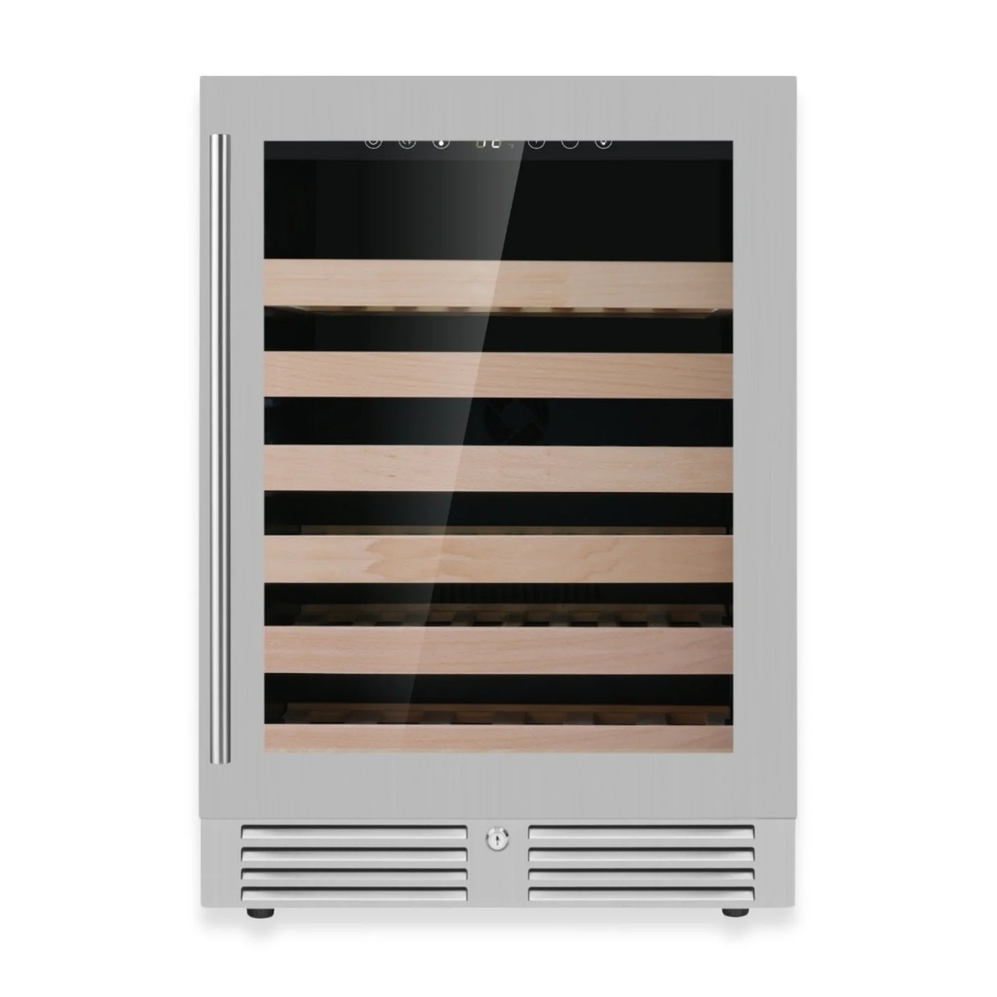 King's Bottle 24-Inch Under-Counter Single Zone Wine Cooler with LOW-E Glass Door