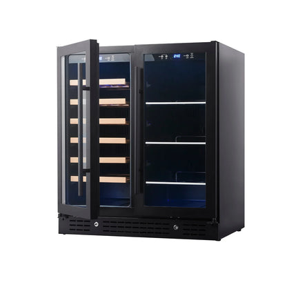 King's Bottle 30-Inch Wine & Beverage Refrigeration Combo with LOW-E Glass Door