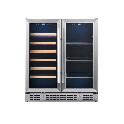 King's Bottle 30-Inch Wine & Beverage Refrigeration Combo with LOW-E Glass Door