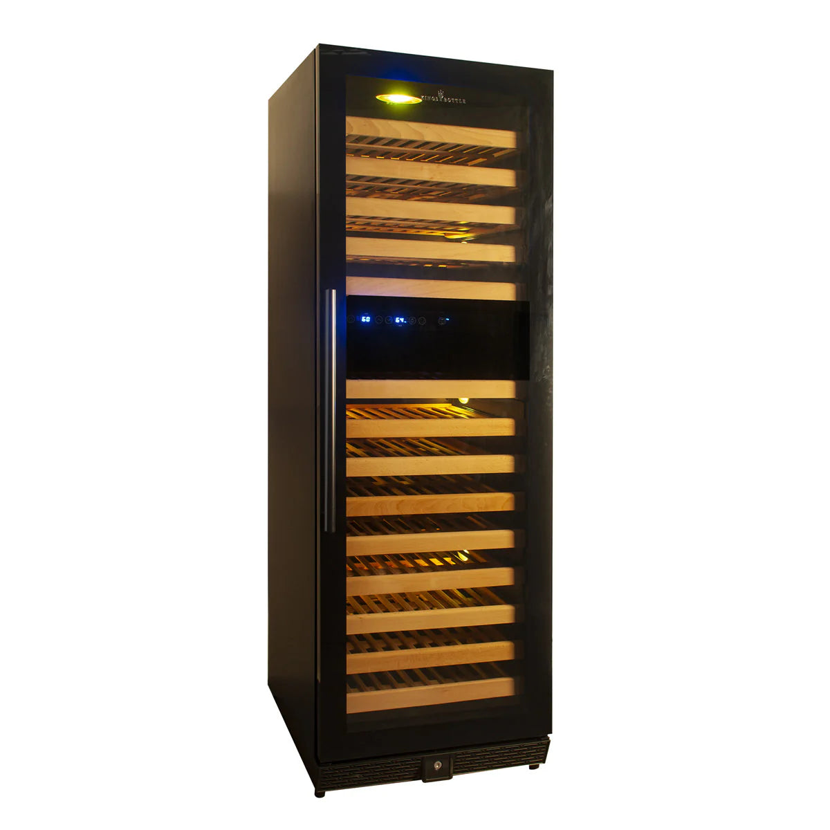 King's Bottle Tall Large Wine Refrigerator with Glass Door with Stainless Steel Trim