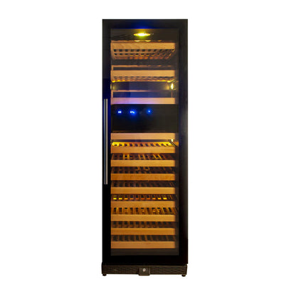 King's Bottle Tall Large Wine Refrigerator with Glass Door with Stainless Steel Trim