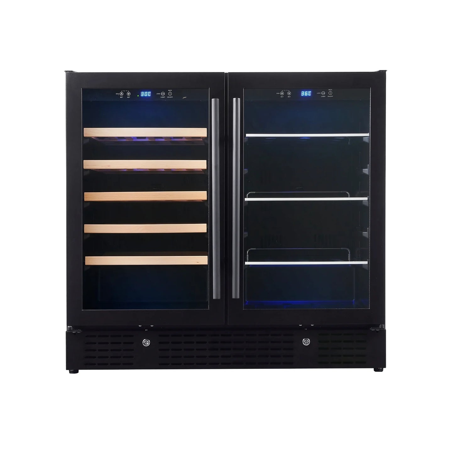 King's Bottle 36-Inch Wine & Beverage Refrigeration Combo with LOW-E Glass Door