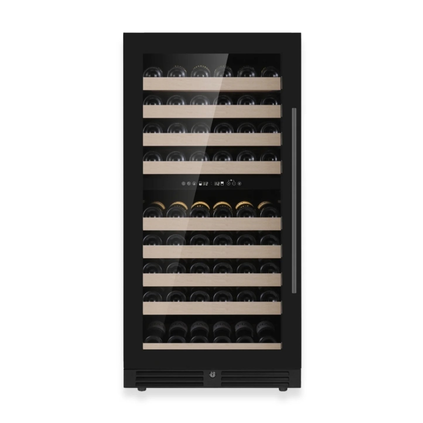 King's Bottle 47-Inch Tall Dual Zone Wine Cooler with LOW-E Glass Door
