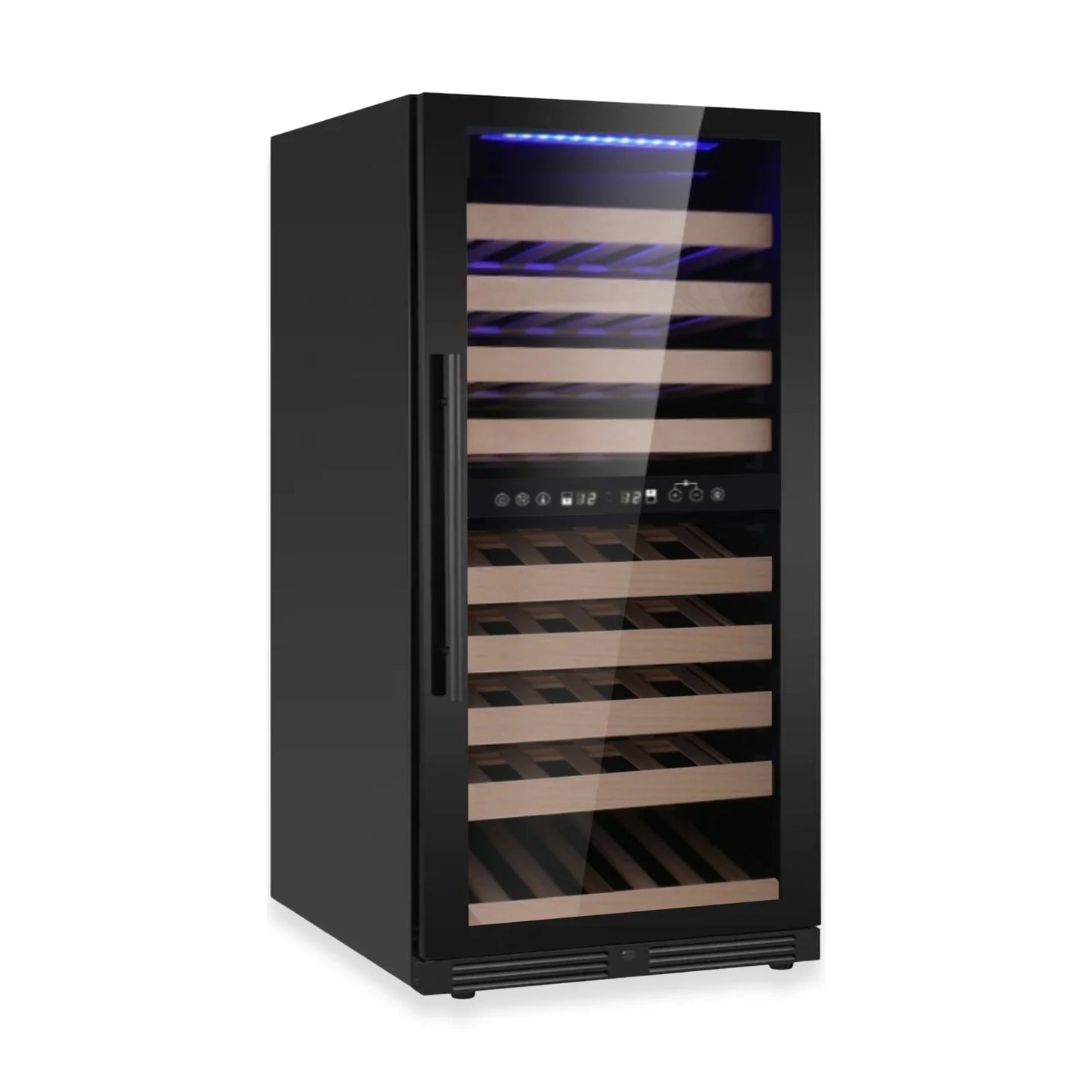 King's Bottle 47-Inch Tall Dual Zone Wine Cooler with LOW-E Glass Door