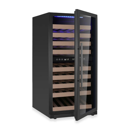King's Bottle 47-Inch Tall Dual Zone Wine Cooler with LOW-E Glass Door