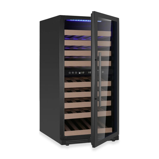 King's Bottle 47-Inch Tall Dual Zone Wine Cooler with LOW-E Glass Door
