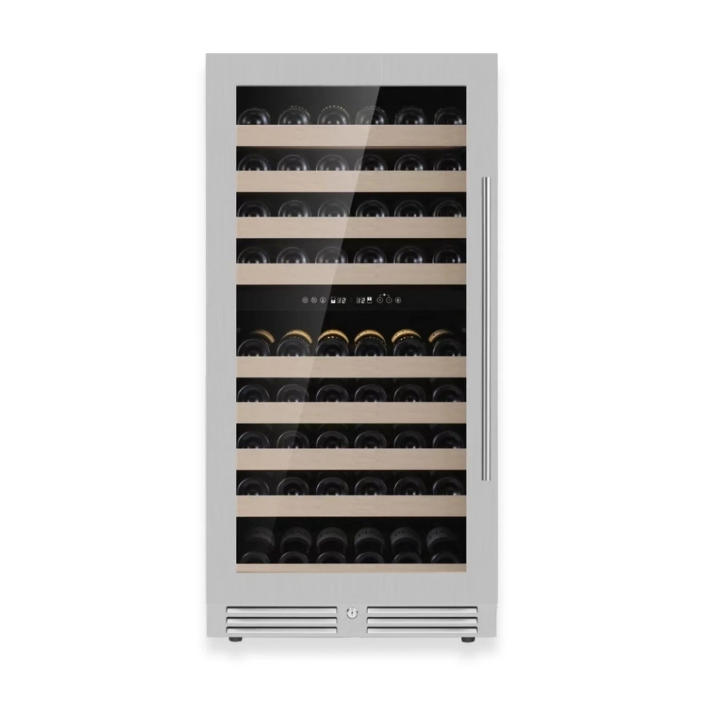 King's Bottle 47-Inch Tall Dual Zone Wine Cooler with LOW-E Glass Door