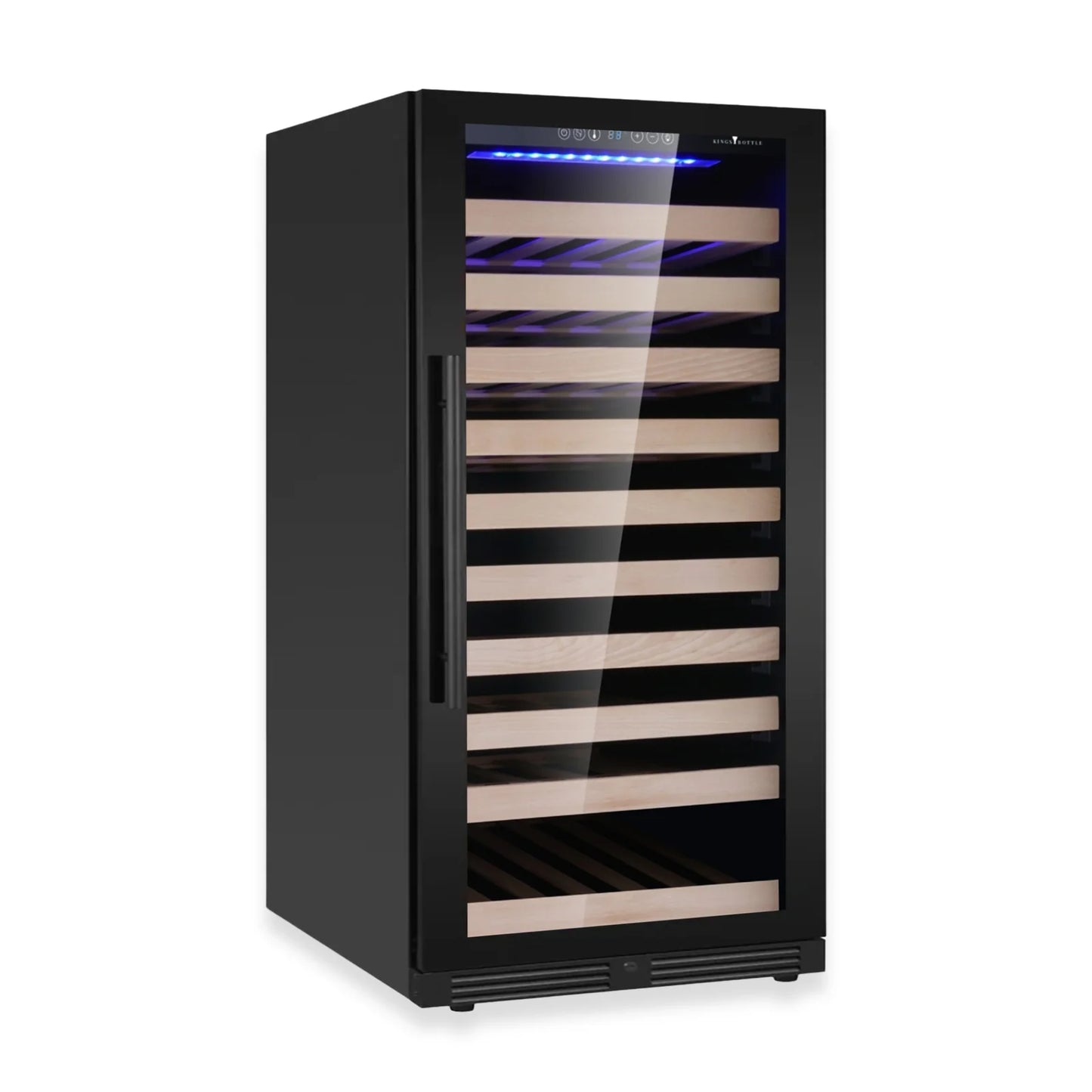 King's Bottle 47-Inch Tall Single Zone Wine Cooler with LOW-E Glass Door