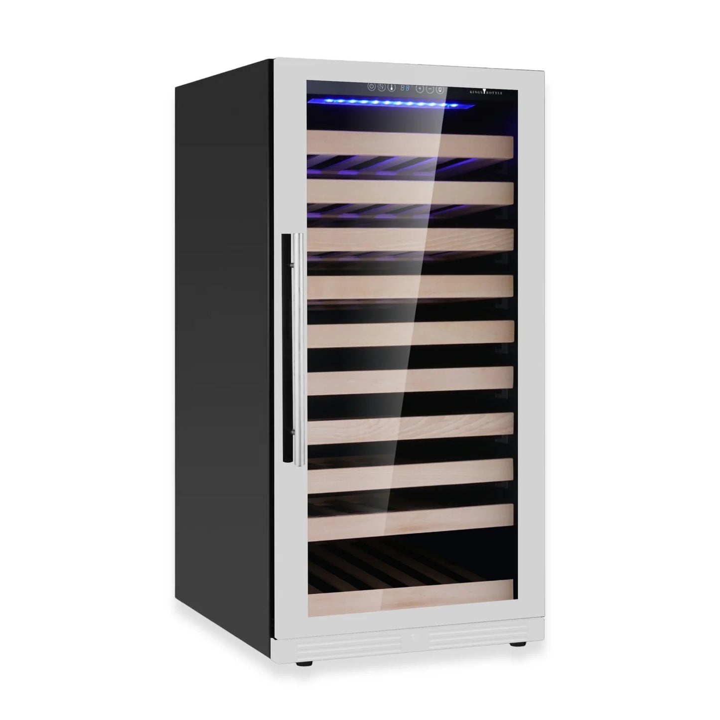 King's Bottle 47-Inch Tall Single Zone Wine Cooler with LOW-E Glass Door