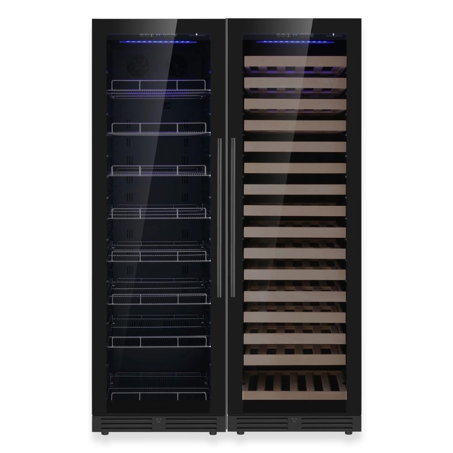 King's Bottle Ultimate Wine & Beverage Upright Refrigeration Combo with LOW-E Glass Door