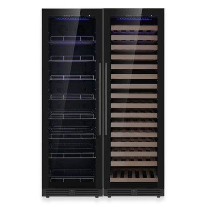 King's Bottle Ultimate Wine & Beverage Upright Refrigeration Combo with LOW-E Glass Door