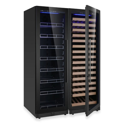 King's Bottle Ultimate Wine & Beverage Upright Refrigeration Combo with LOW-E Glass Door