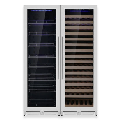King's Bottle Ultimate Wine & Beverage Upright Refrigeration Combo with LOW-E Glass Door