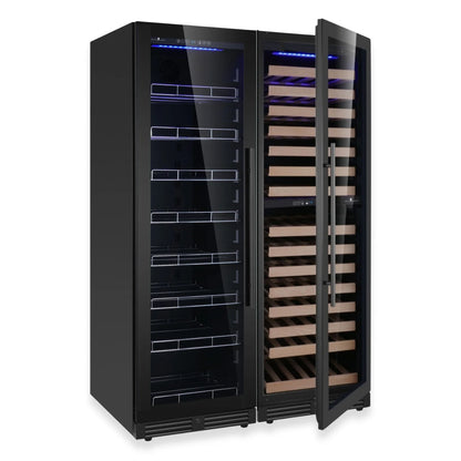 King's Bottle Ultimate Wine & Beverage Upright Refrigeration Combo with Triple Temp Zone