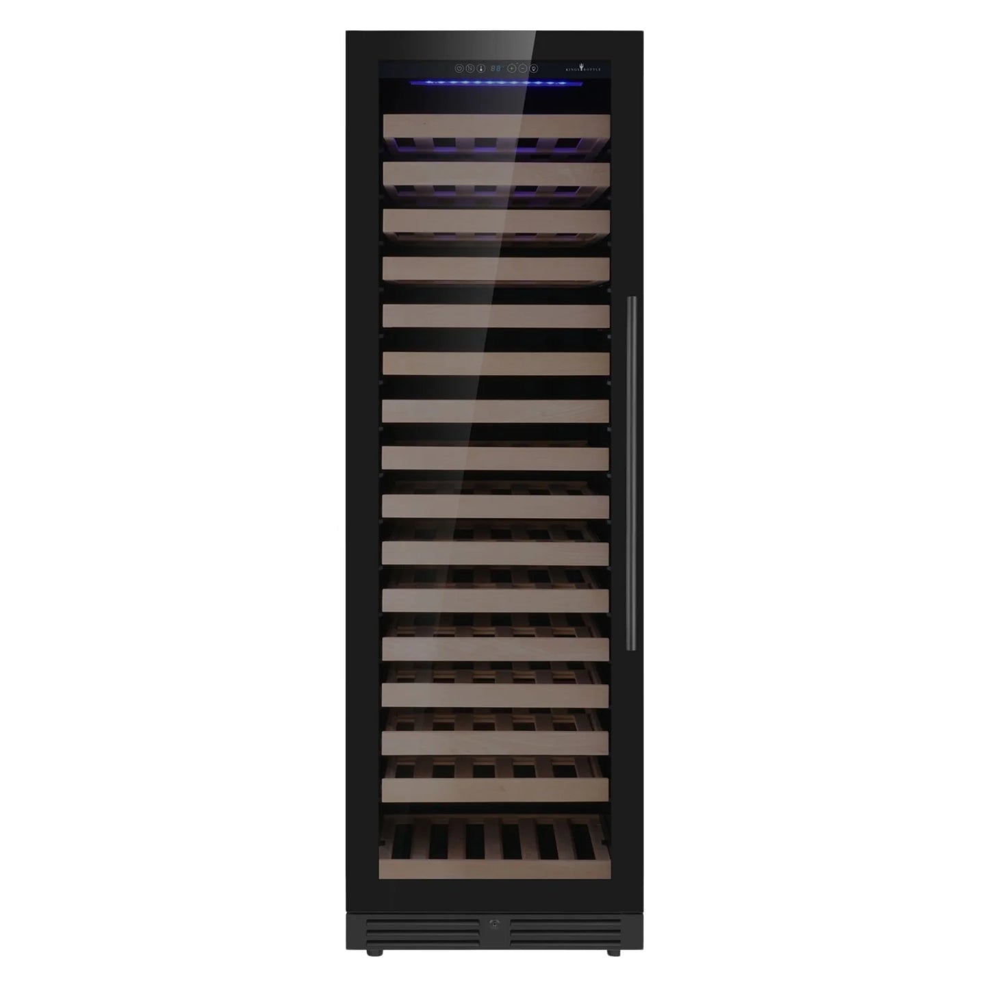 King's Bottle Tall Single Zone Upright Wine Cooler with LOW-E Glass & Silent Cooling