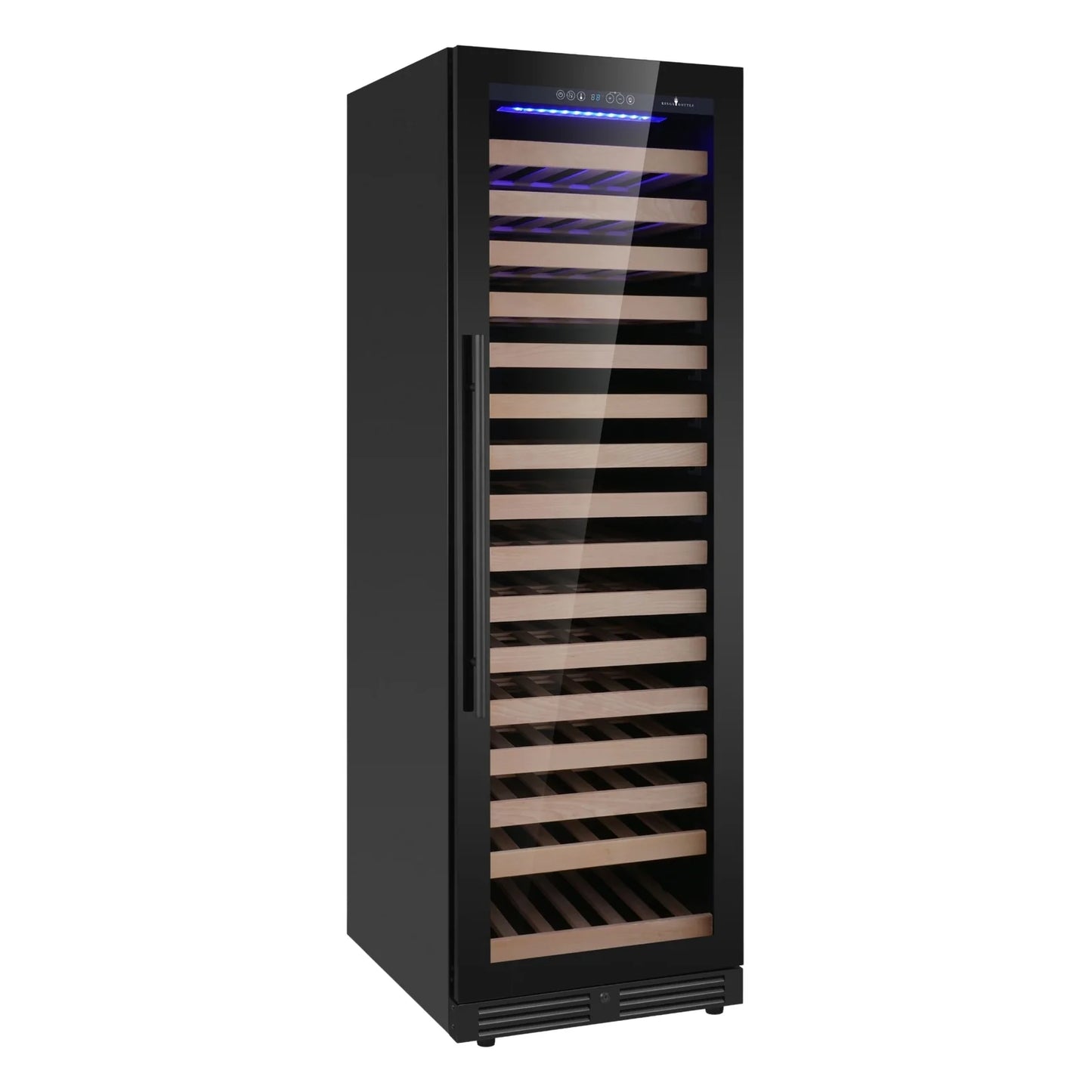 King's Bottle Tall Single Zone Upright Wine Cooler with LOW-E Glass & Silent Cooling