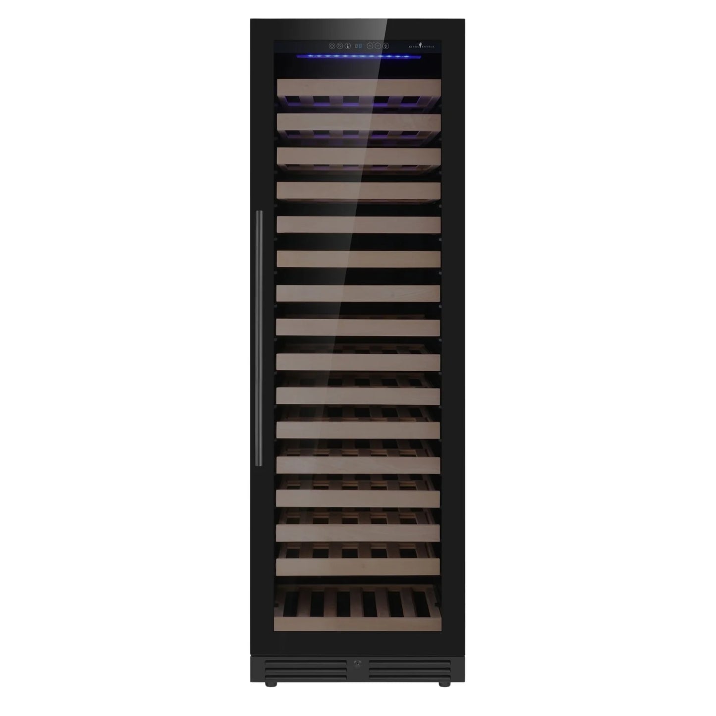 King's Bottle Tall Single Zone Upright Wine Cooler with LOW-E Glass & Silent Cooling