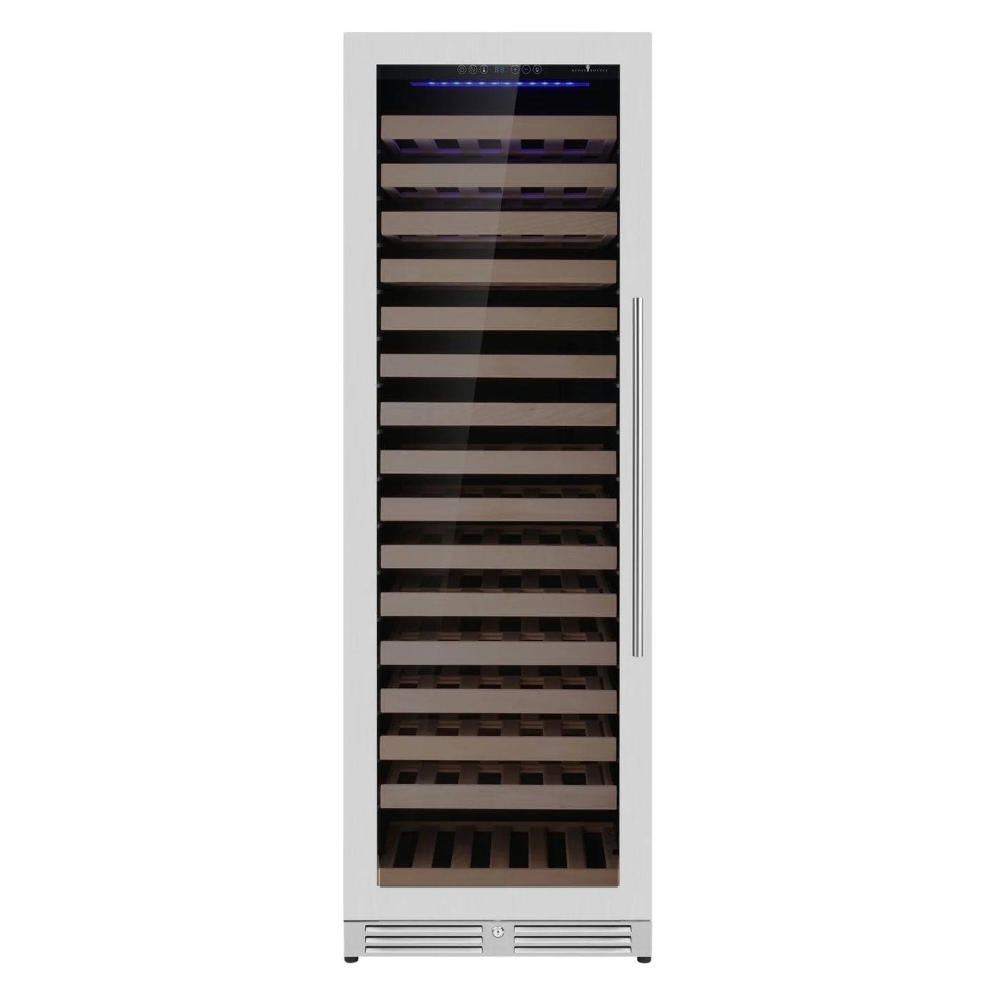 King's Bottle Tall Single Zone Upright Wine Cooler with LOW-E Glass & Silent Cooling