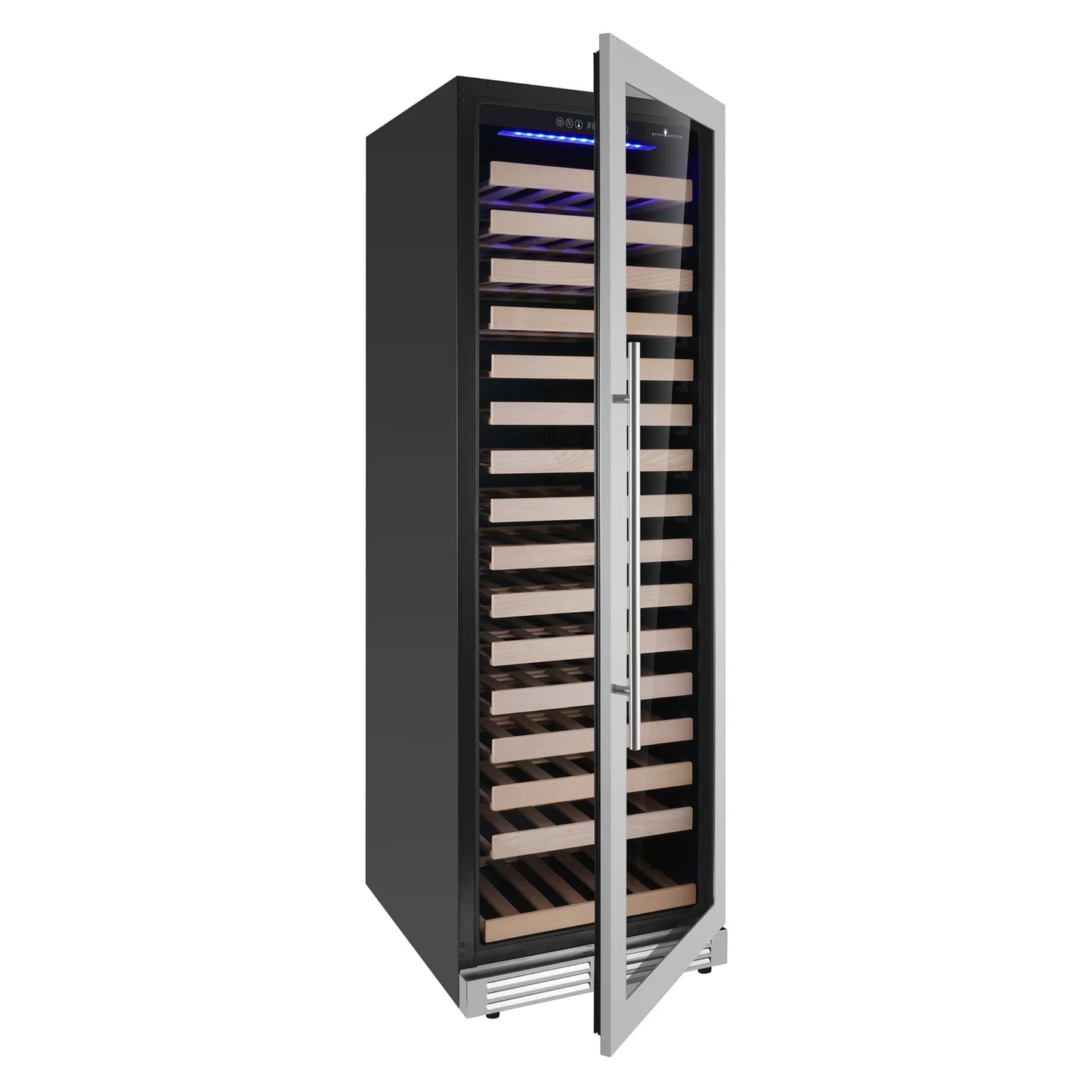 King's Bottle Tall Single Zone Upright Wine Cooler with LOW-E Glass & Silent Cooling