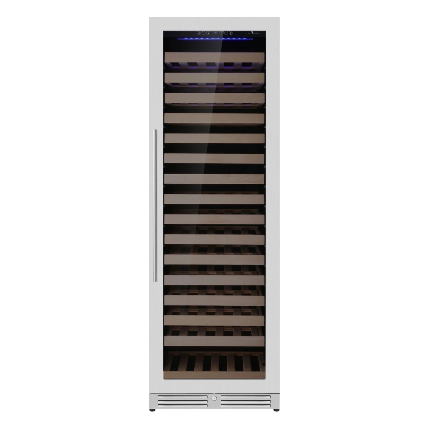 King's Bottle Tall Single Zone Upright Wine Cooler with LOW-E Glass & Silent Cooling