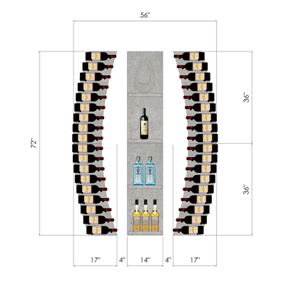 THE WINE BAR CURVED VINdustry Wine Wall