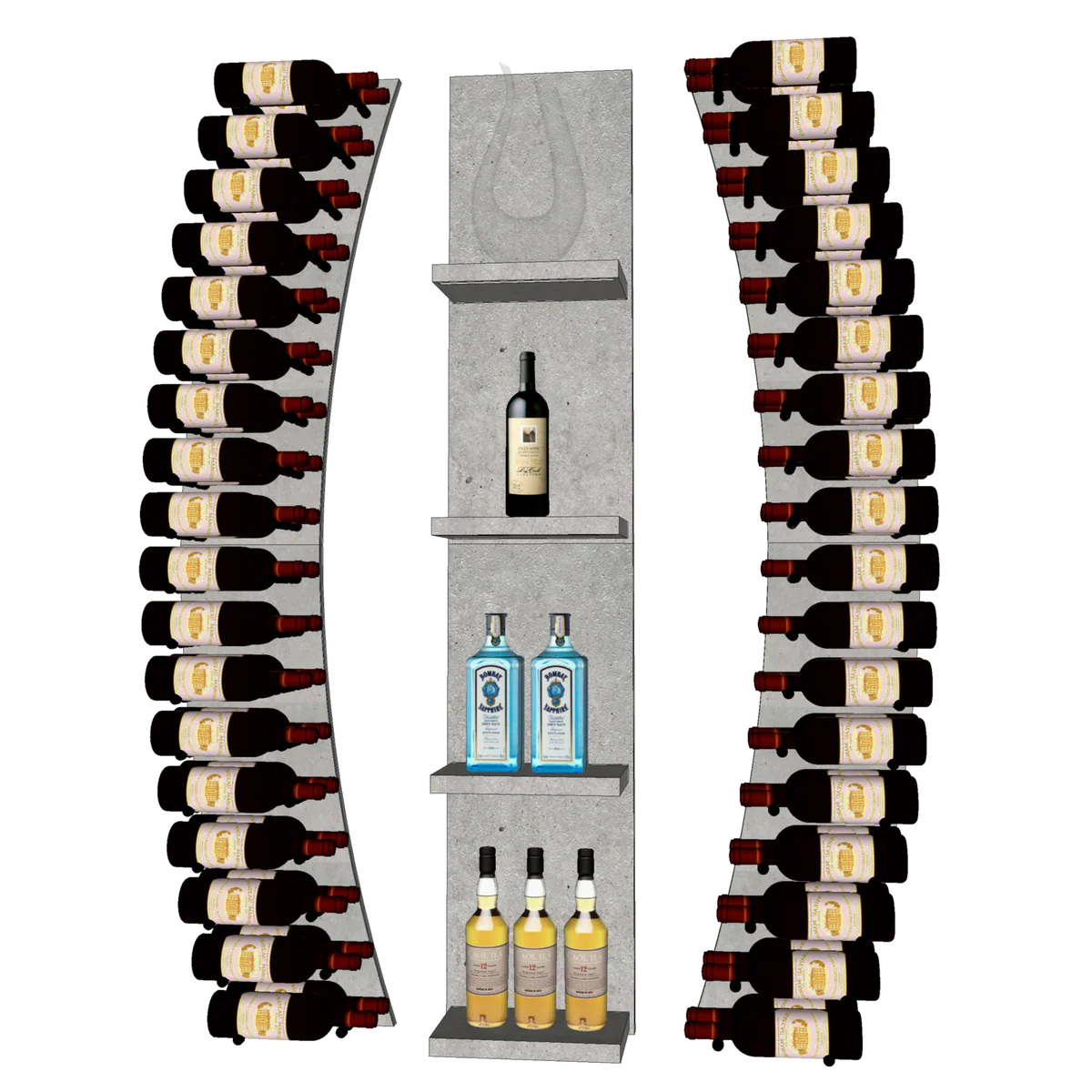 THE WINE BAR CURVED VINdustry Wine Wall