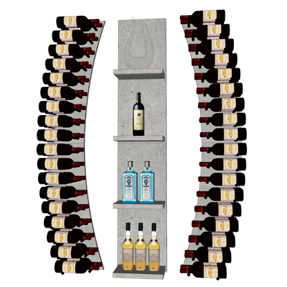 THE WINE BAR CURVED VINdustry Wine Wall