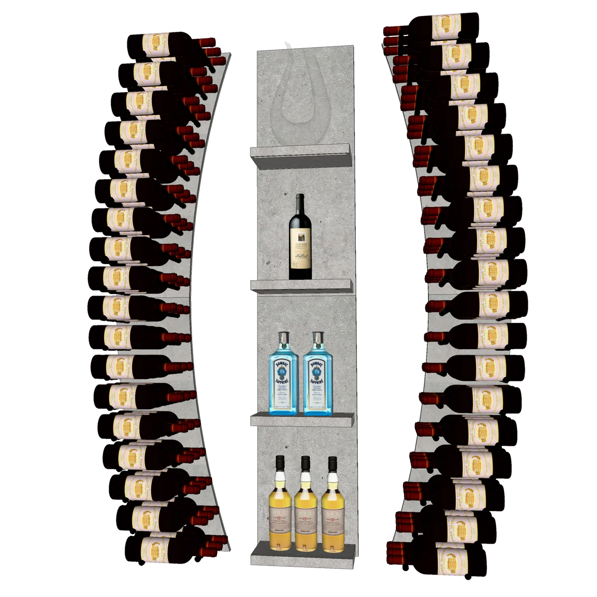 THE WINE BAR CURVED VINdustry Wine Wall