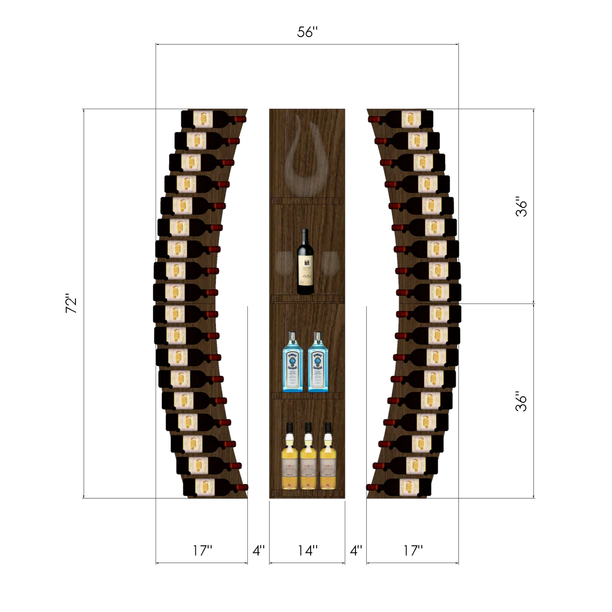 THE WINE BAR CURVED VINdustry Wine Wall