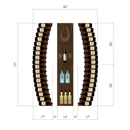 THE WINE BAR CURVED VINdustry Wine Wall