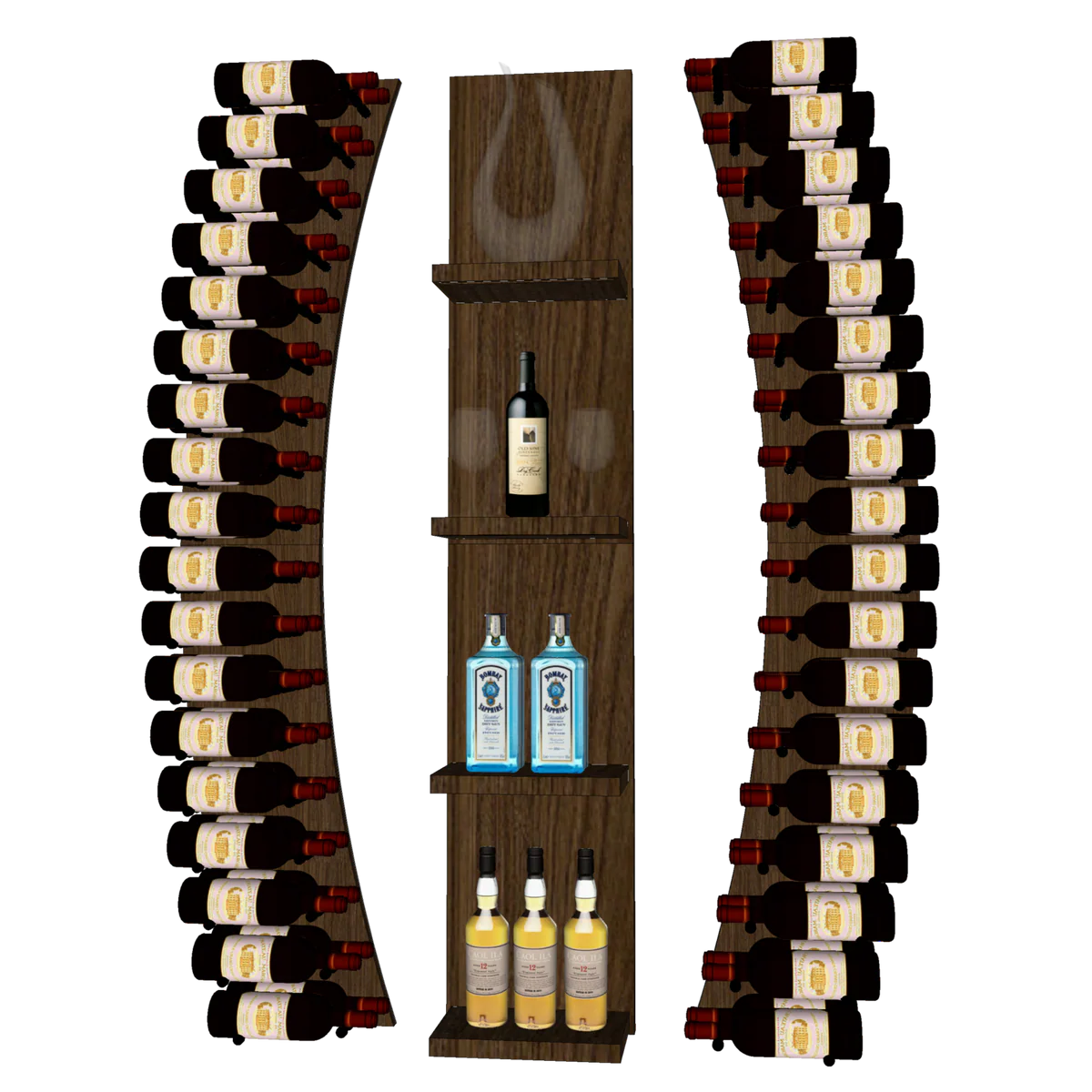 THE WINE BAR CURVED VINdustry Wine Wall