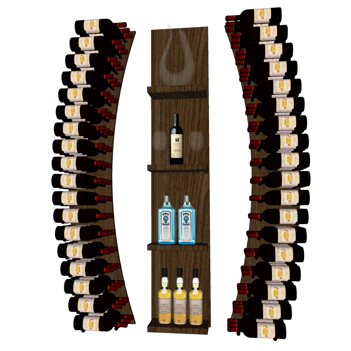 THE WINE BAR CURVED VINdustry Wine Wall