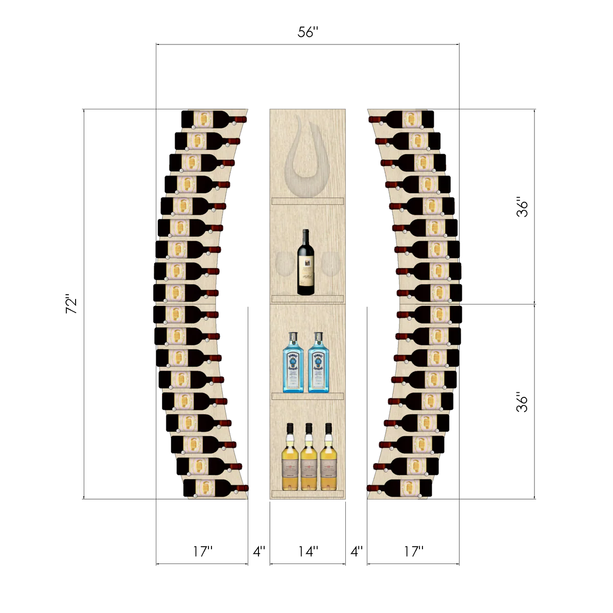 THE WINE BAR CURVED VINdustry Wine Wall