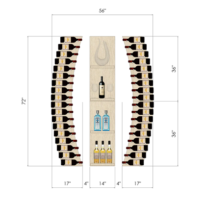 THE WINE BAR CURVED VINdustry Wine Wall