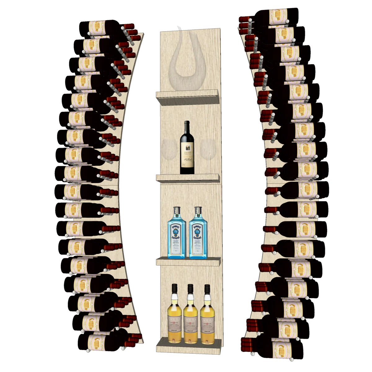 THE WINE BAR CURVED VINdustry Wine Wall