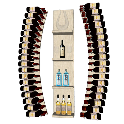 THE WINE BAR CURVED VINdustry Wine Wall