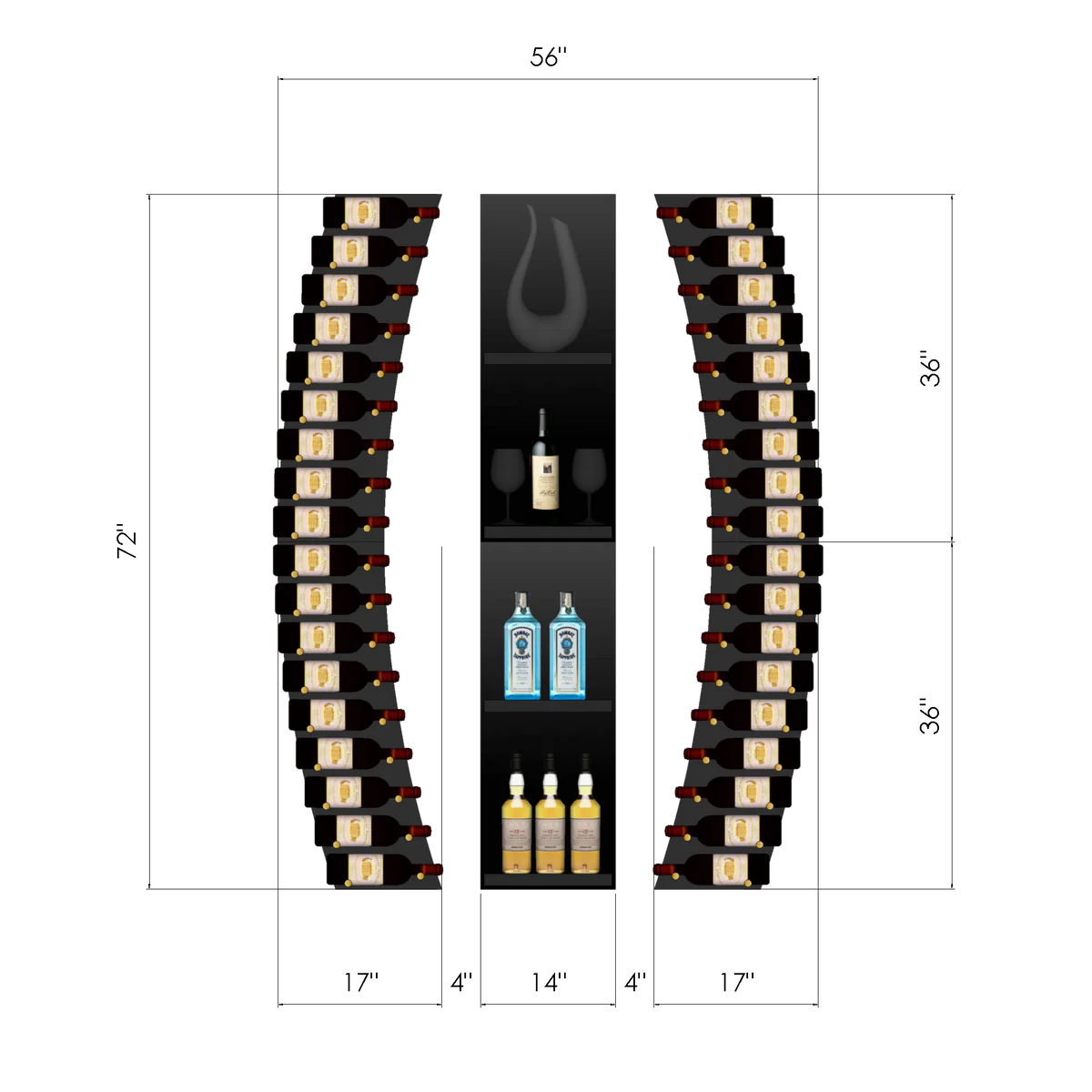 THE WINE BAR CURVED VINdustry Wine Wall