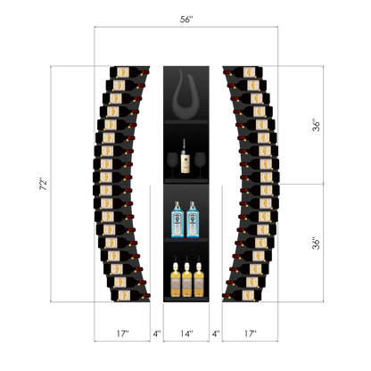 THE WINE BAR CURVED VINdustry Wine Wall